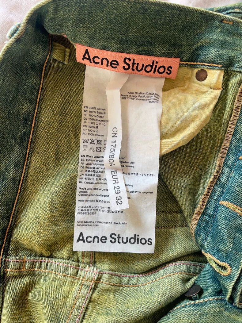 Acne Studios Acne Studios Tie-dye green jeans Size US 29 - 4 Thumbnail