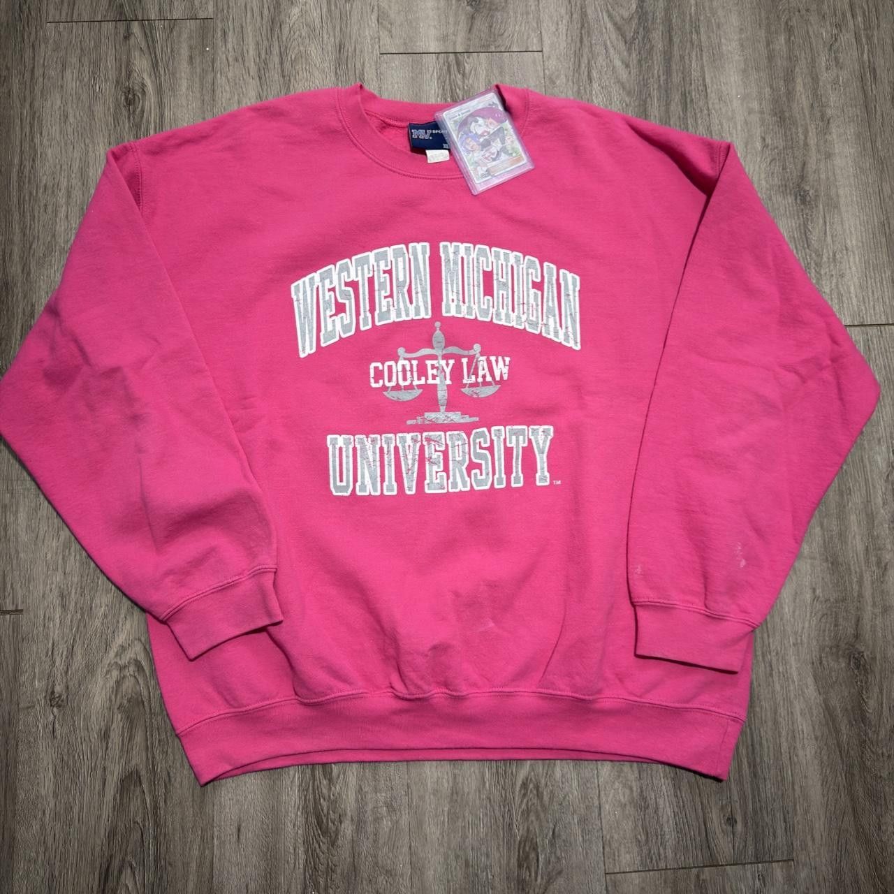 NCAA Vintage 90s western michigan university Cooley law pink Size US XL / EU 56 / 4 - 1 Thumbnail