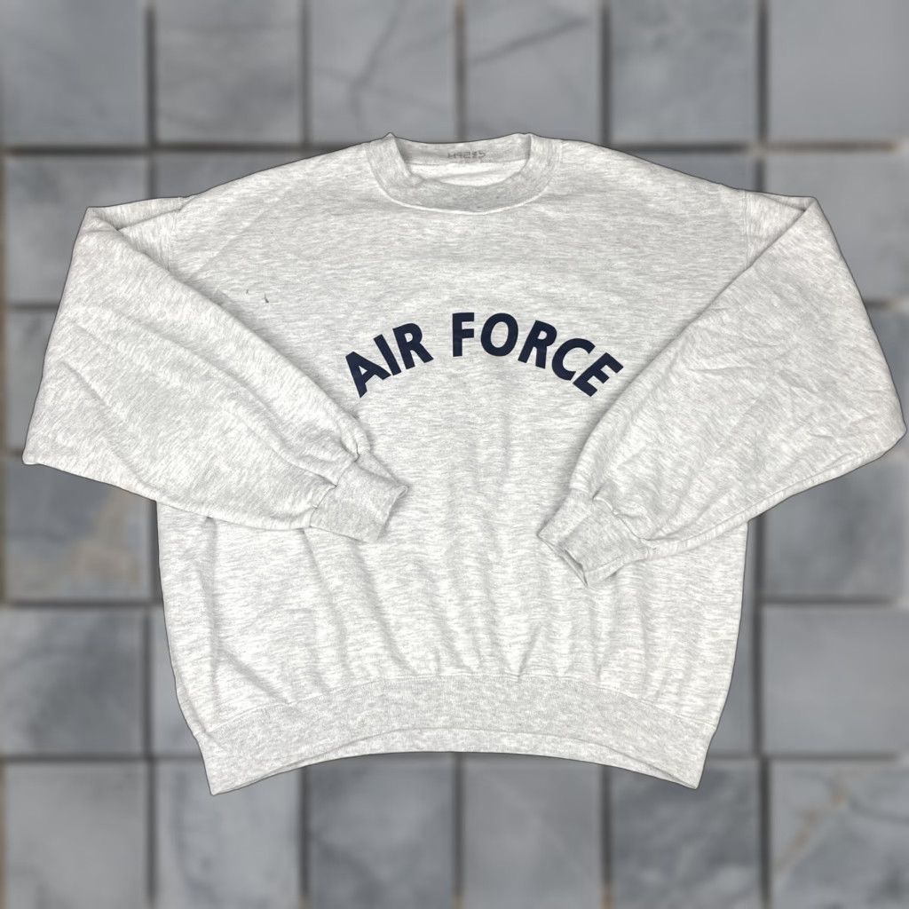 Spell VINTAGE Air Force Sweatshirt Shirt Adult Large Gray Crewneck USA Spell Out Essential L Mens Size US L / EU 52-54 / 3 - 1 Thumbnail
