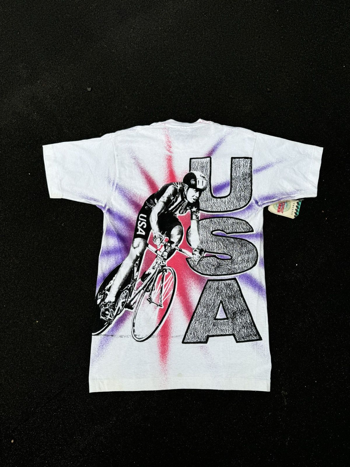 Fruit Of The Loom × Vintage Vintage USA Cycling Tee Made USA Size US L / EU 52-54 / 3 - 3 Thumbnail