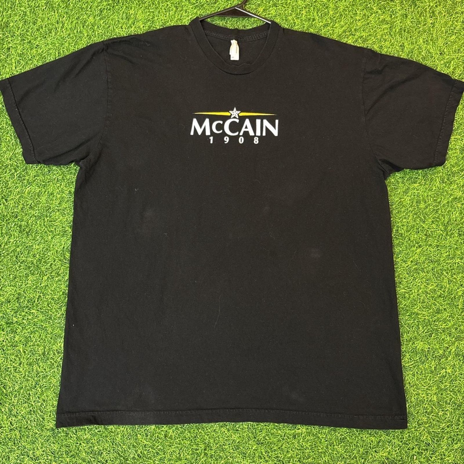 American Apparel Men's Black American Apparel Retro ‘McCain 1908’ Graphic Tee Size US XXL / EU 58 / 5 - 1 Thumbnail