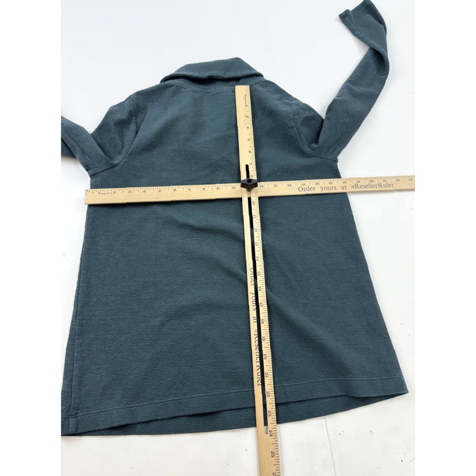 J. Jill J. Jill Blouse Tunic Womens XS Green V-Neck Long Sleeve Shawl Collar Pullover Relaxed Knit Top Size XS / US 0-2 / IT 36-38 - 7 Thumbnail