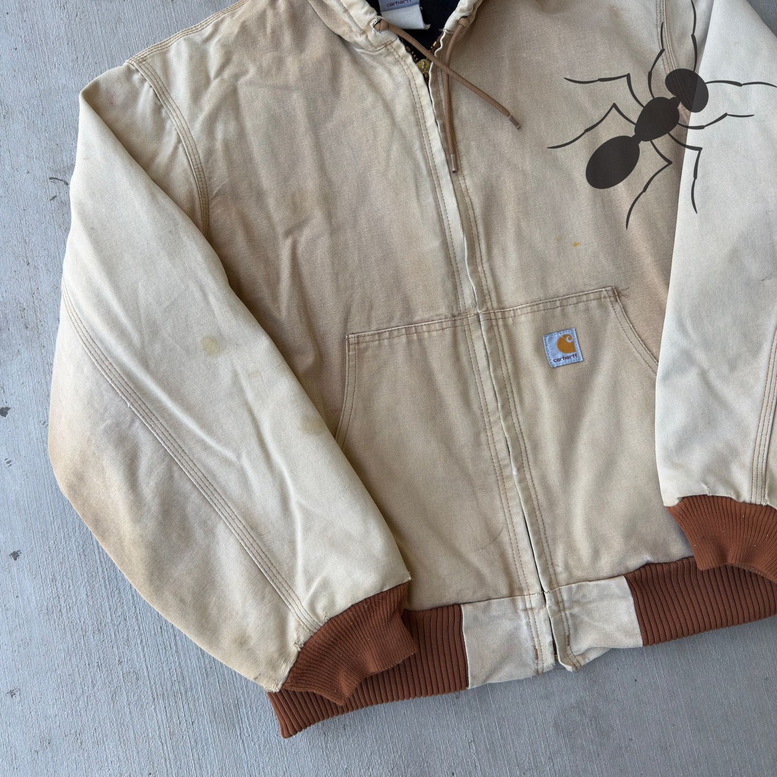 Carhartt × Vintage Carhartt faded brown hooded work wear jacket Size US XL / EU 56 / 4 - 2 Thumbnail