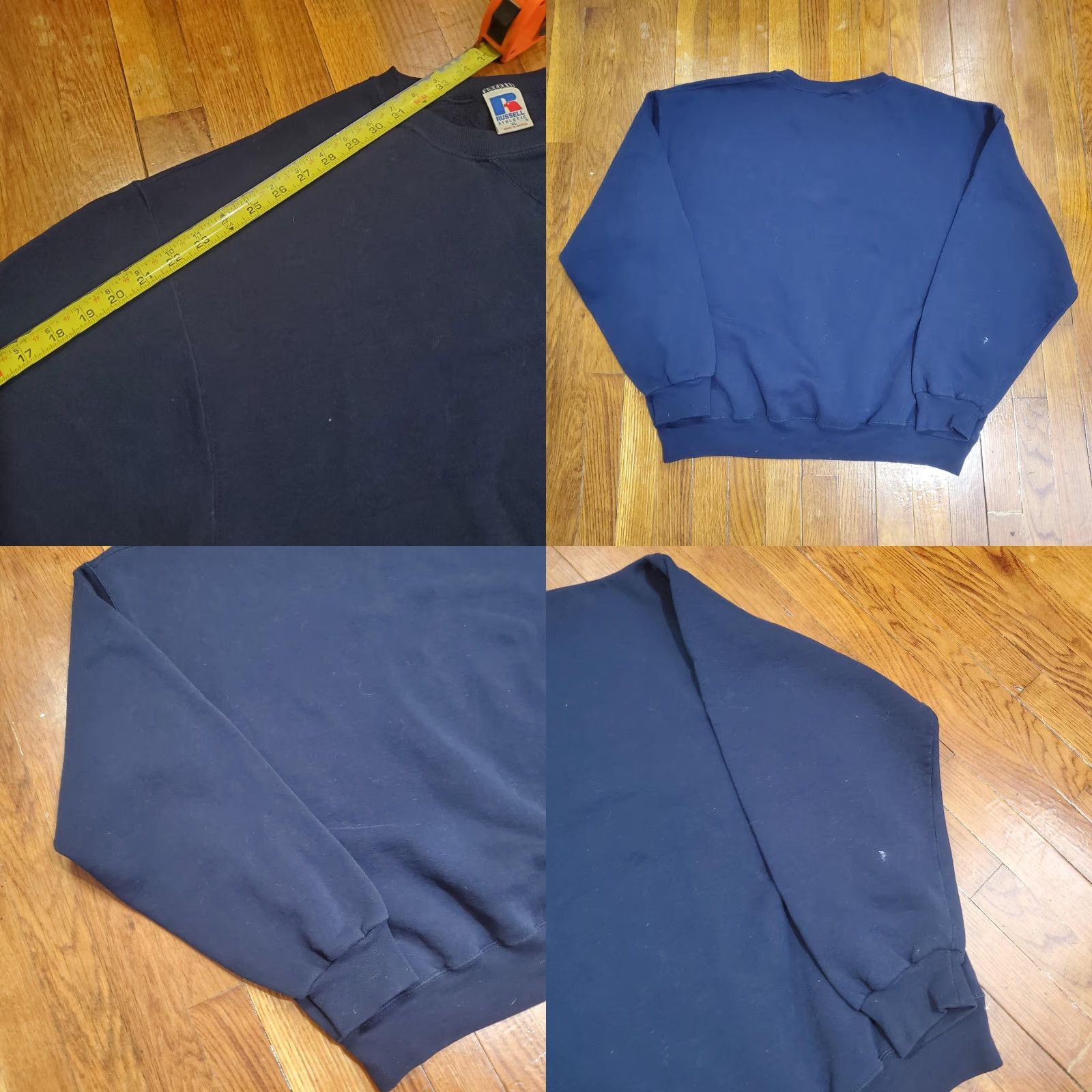 Russell Athletic VINTAGE Russell Athletic Sweatshirt Mens XL Navy Blue Blank Crewneck Fleece Pullover Size US XL / EU 56 / 4 - 8 Thumbnail