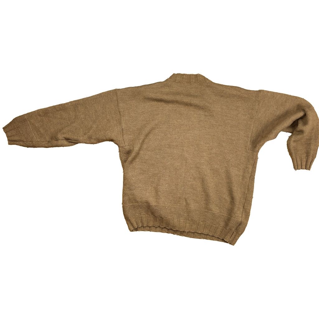 Ermenegildo Zegna Ermenegildo Zegna Cable Knit Crew Neck Wool Brown Sweater Size US XL / EU 56 / 4 - 3 Thumbnail