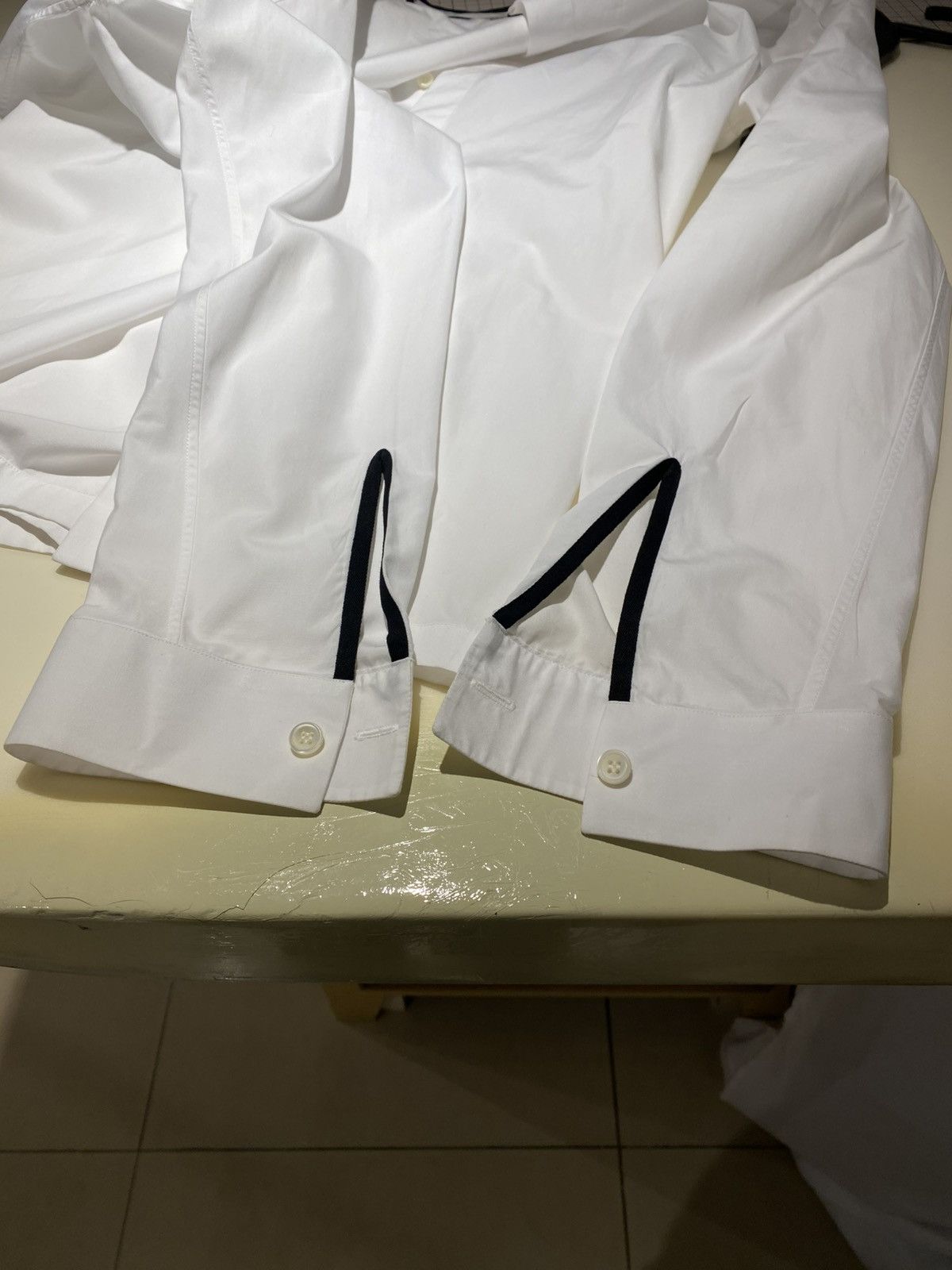 Balenciaga BALENCIAGA SS16 Colarless Button Up Shirt Size L Size US L / EU 52-54 / 3 - 4 Thumbnail