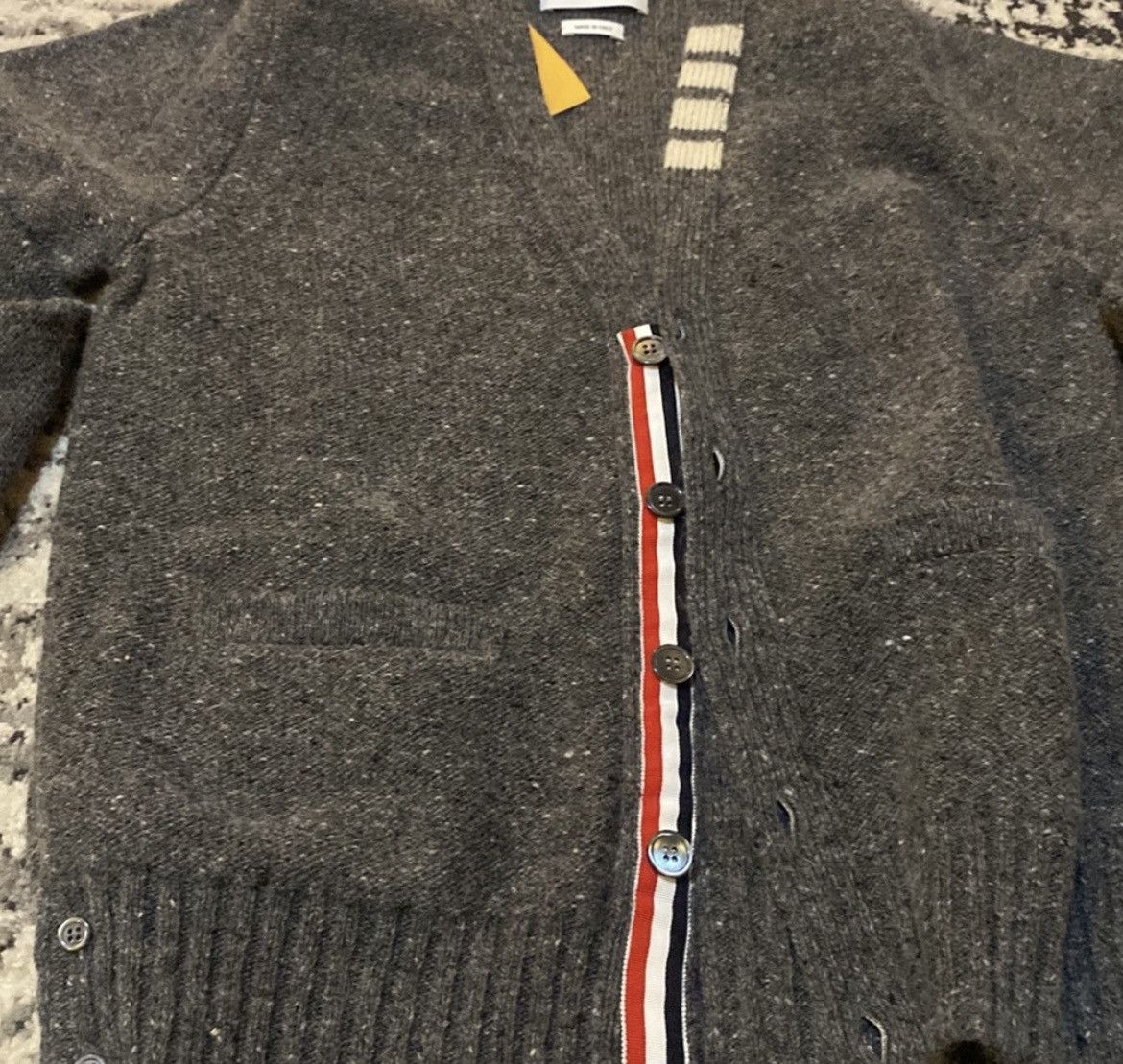 Thom Browne Thom Browne speckle-knit wool-mohair cardigan size 1 Size US S / EU 44-46 / 1 - 9 Thumbnail