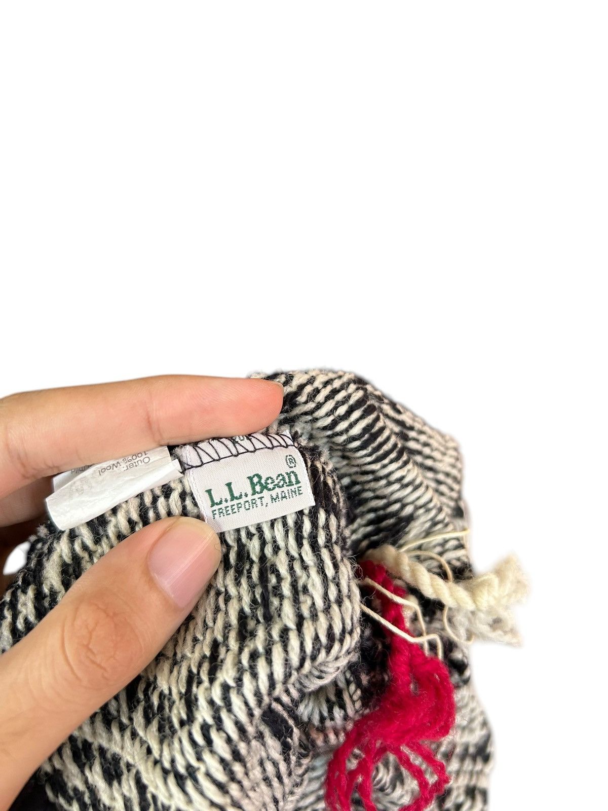 Japanese Brand × L.L. Bean × Vintage Vtg L.L Bean Made in Usa Beanie Hats Rare Design Size ONE SIZE - 7 Thumbnail