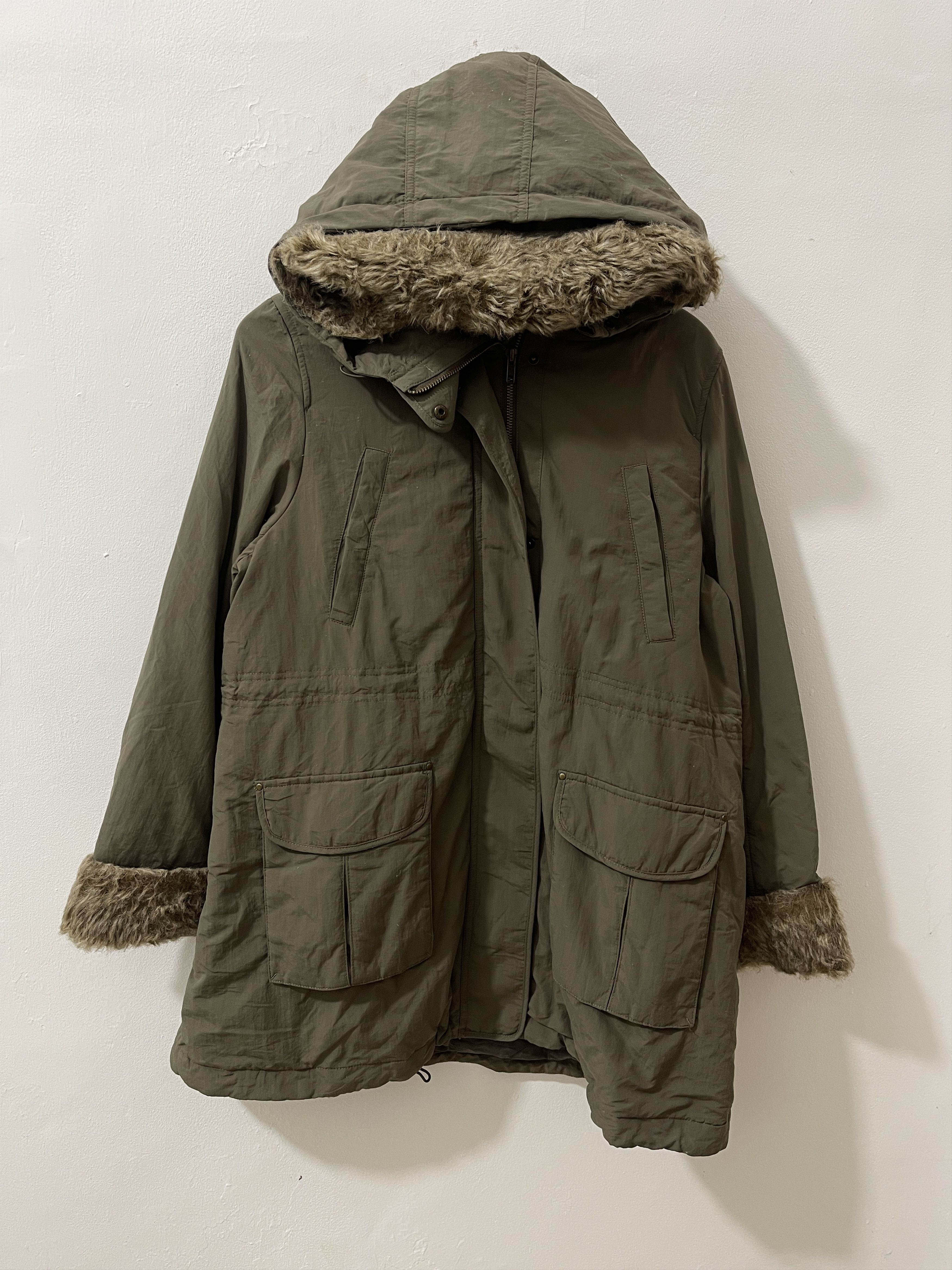 Japanese Brand 2000s Vence Exchange Raccoon Fur Hooded Military