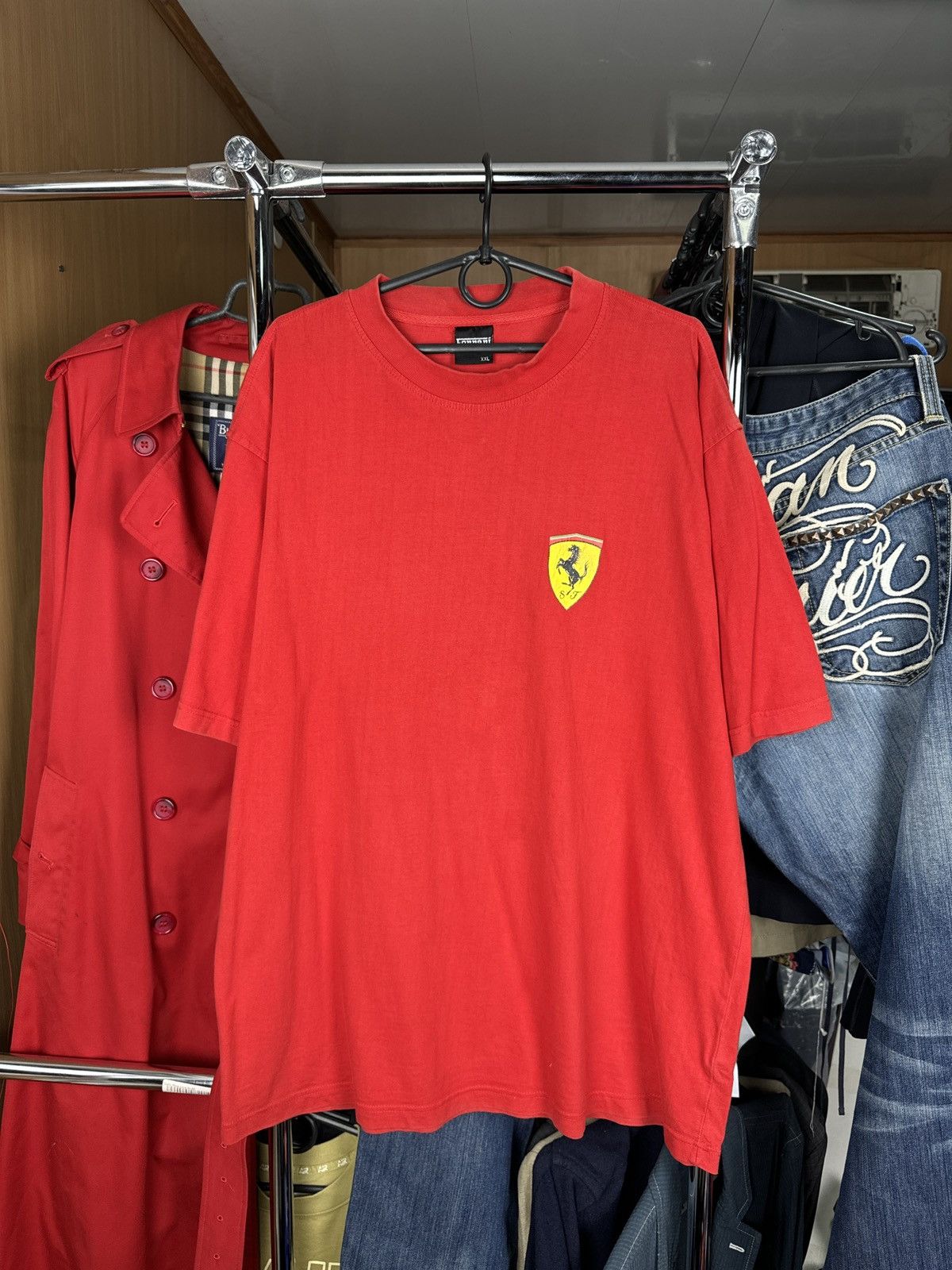 Ferrari × Vintage Mens Vintage Ferrari T-shirt rare racing tee 90s Size US XXL / EU 58 / 5 - 1 Thumbnail