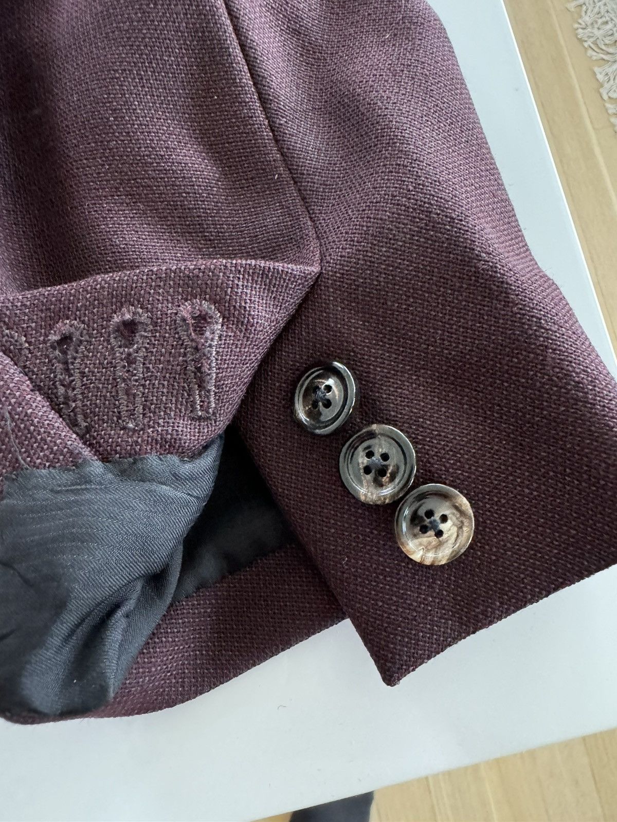 Maison Margiela Burgundy Runway Margiela Blazer Size 38R - 16 Thumbnail
