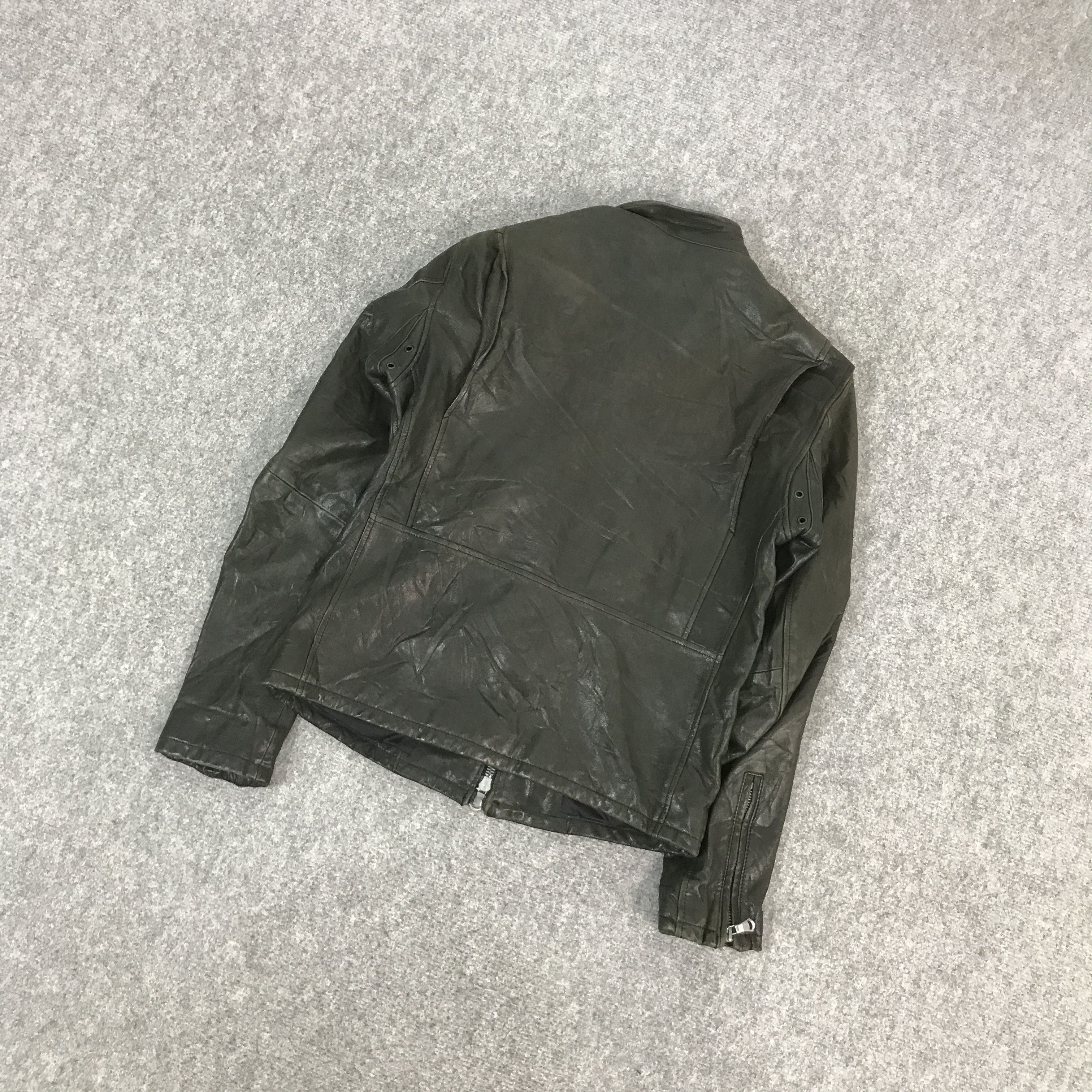 Tornado Mart JAPAN DESIGN BIKER GREEN LABEL RELAXING LEATHER JACKET Size US S / EU 44-46 / 1 - 6 Thumbnail