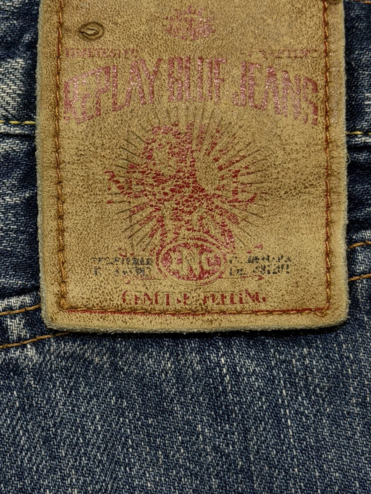 Replay Vintage Italy Replay Blue Faded Wash Distress Relaxed Loose Size US 30 / EU 46 - 6 Thumbnail