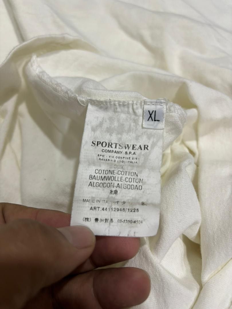 Stone Island × Vintage Vintage Stone Island White Tee Size US XL / EU 56 / 4 - 5 Thumbnail