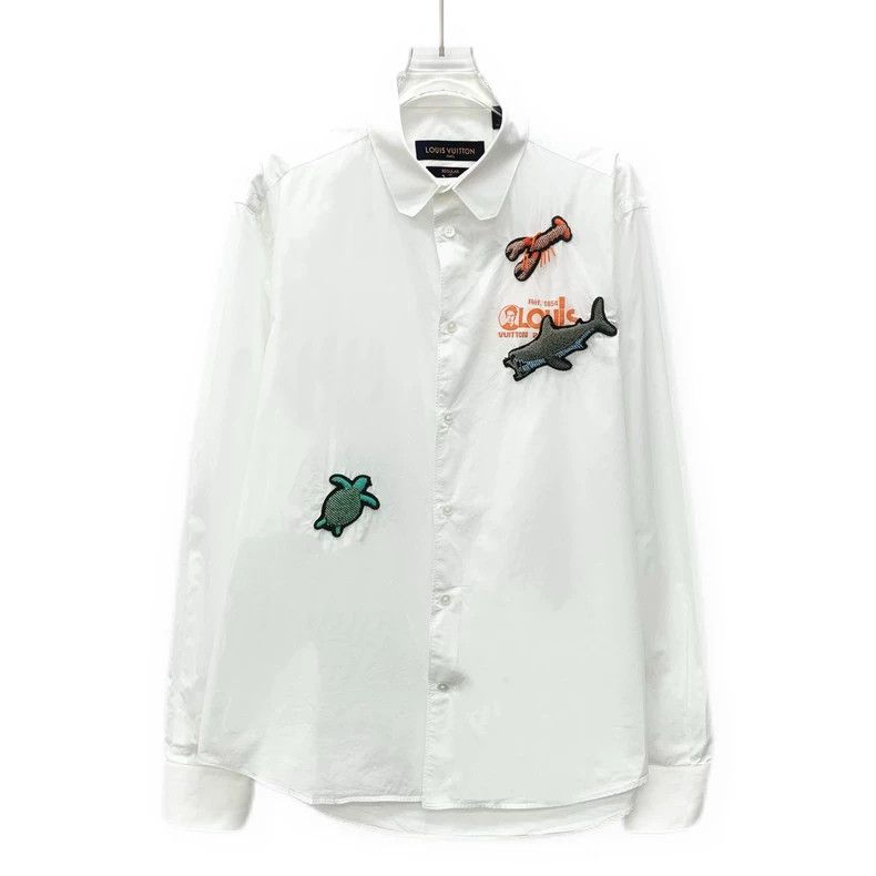 Louis Vuitton Louis Vuitton White animal embroidered cotton lapel single Size US L / EU 52-54 / 3 - 1 Thumbnail