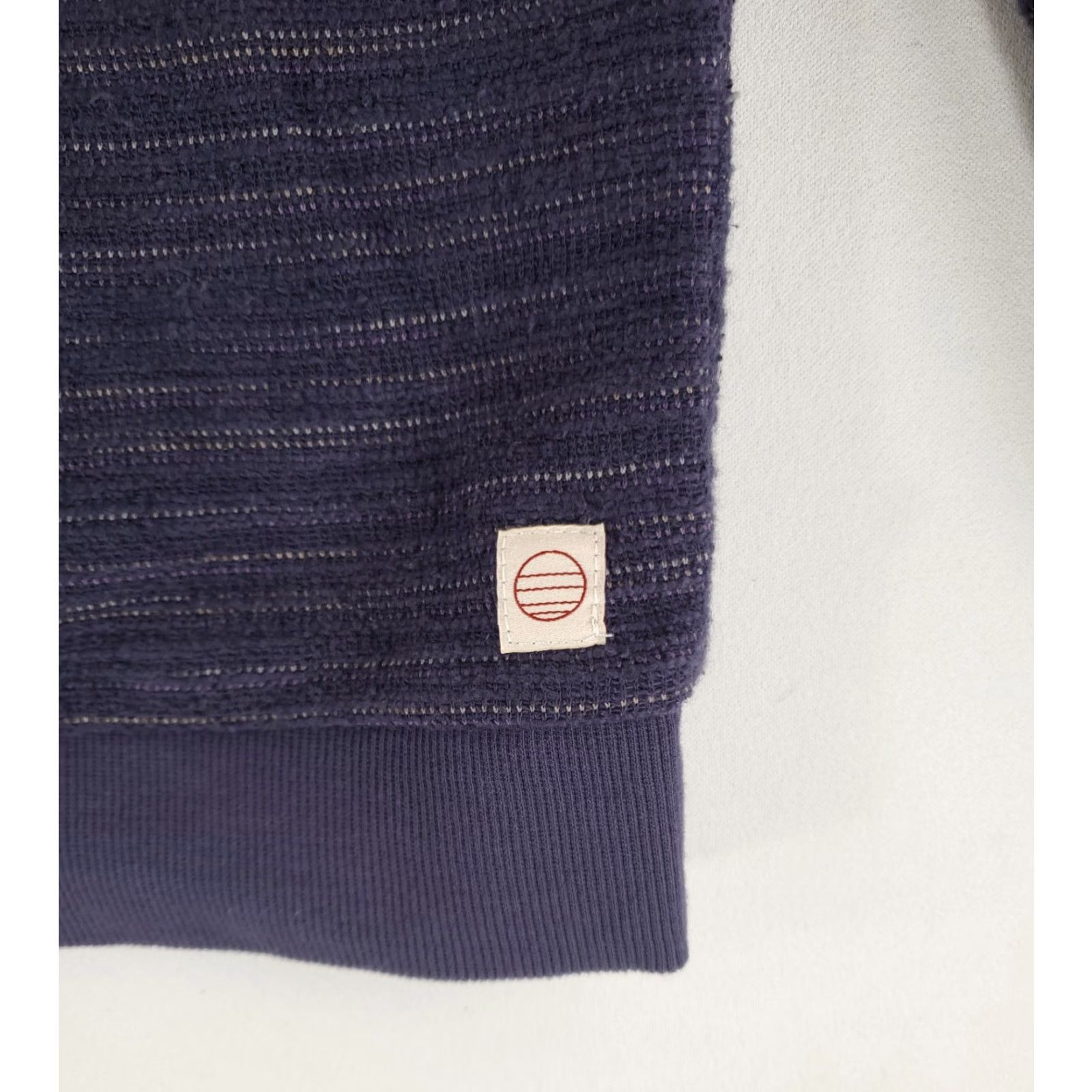 Marine Layer Marine Layer Pullover Mens L Short Blue Textured Stripe 1/4 Zip Size US L / EU 52-54 / 3 - 3 Thumbnail