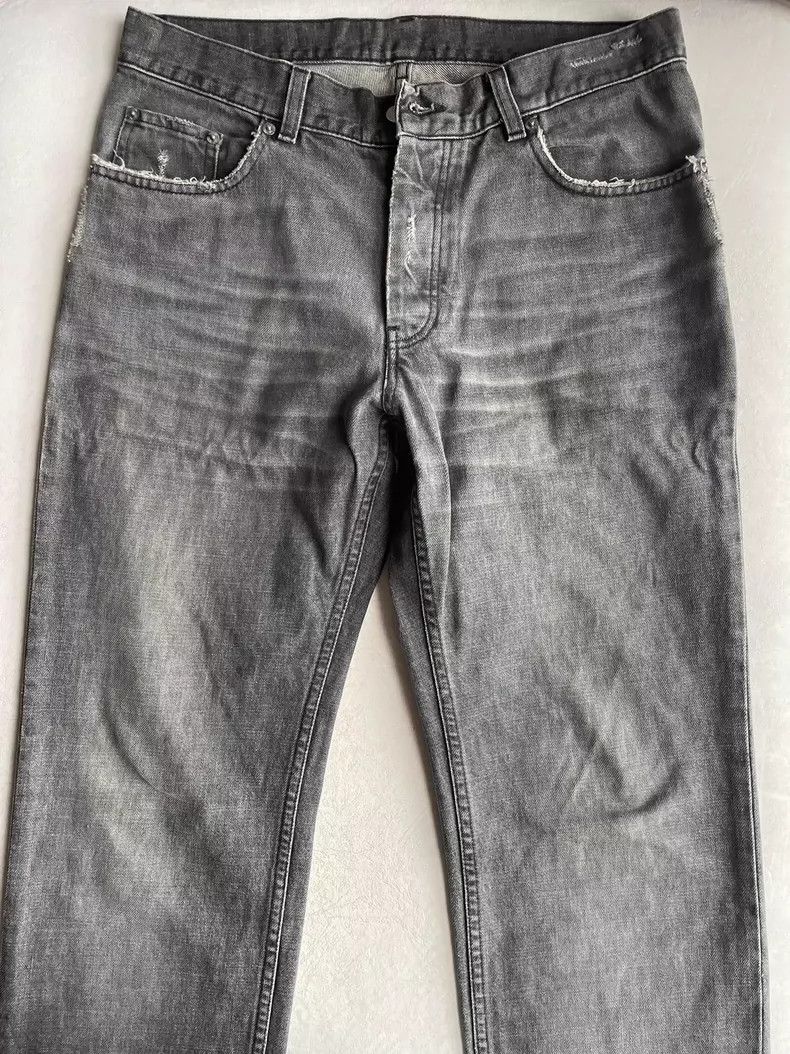 HELMUT LANG Water washing black destroys jeans
