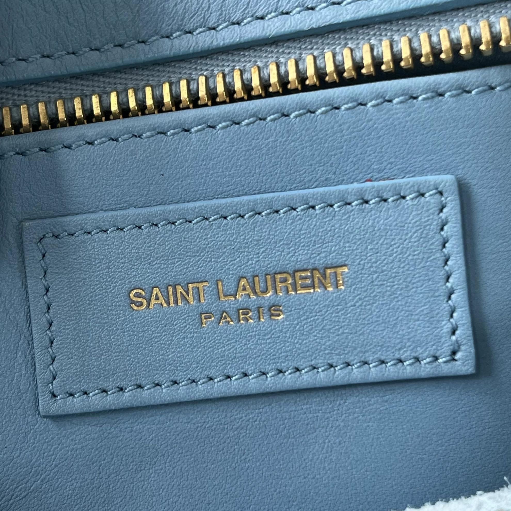 Saint Laurent Paris Saint Laurent blue cabas tote crossbody 30x20.5x14 5536 Size ONE SIZE - 9 Thumbnail