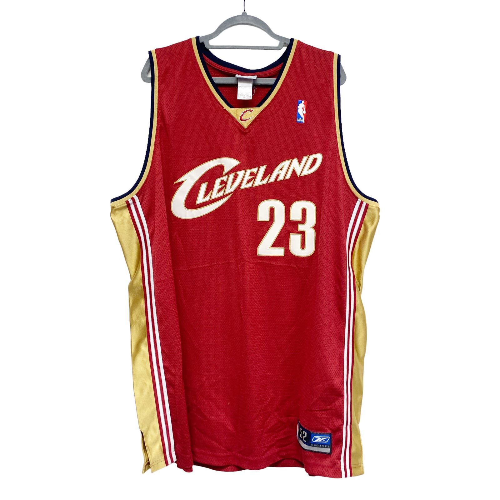 image of Vintage Reebok 52 Cleveland Cavaliers Lebron James 23 Jersey in Red, Men's (Size XL)