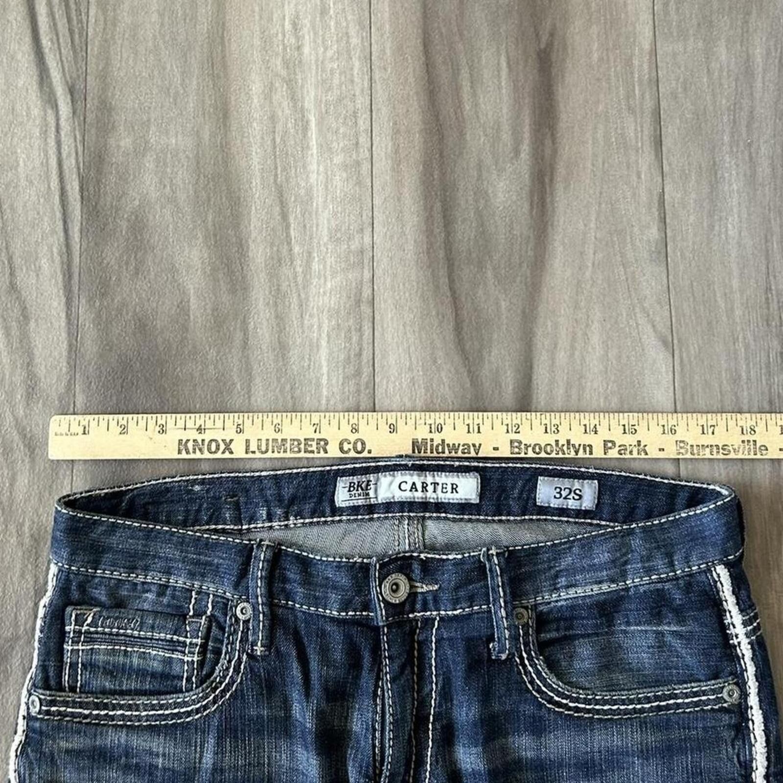 BKE Vintage Y2k Bootcut Baggy Denim Jeans Embroidered BKE 32/30 Size US 32 / EU 48 - 5 Thumbnail