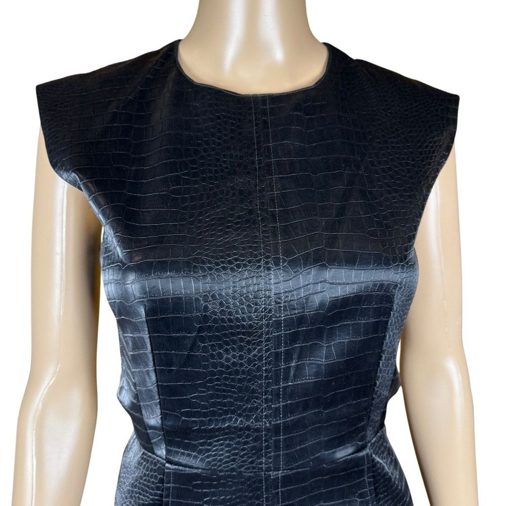 French Connection NWT New $138 French Connection Croc-Embossed Cut Out Black Size XL / US 12-14 / IT 48-50 - 2 Thumbnail
