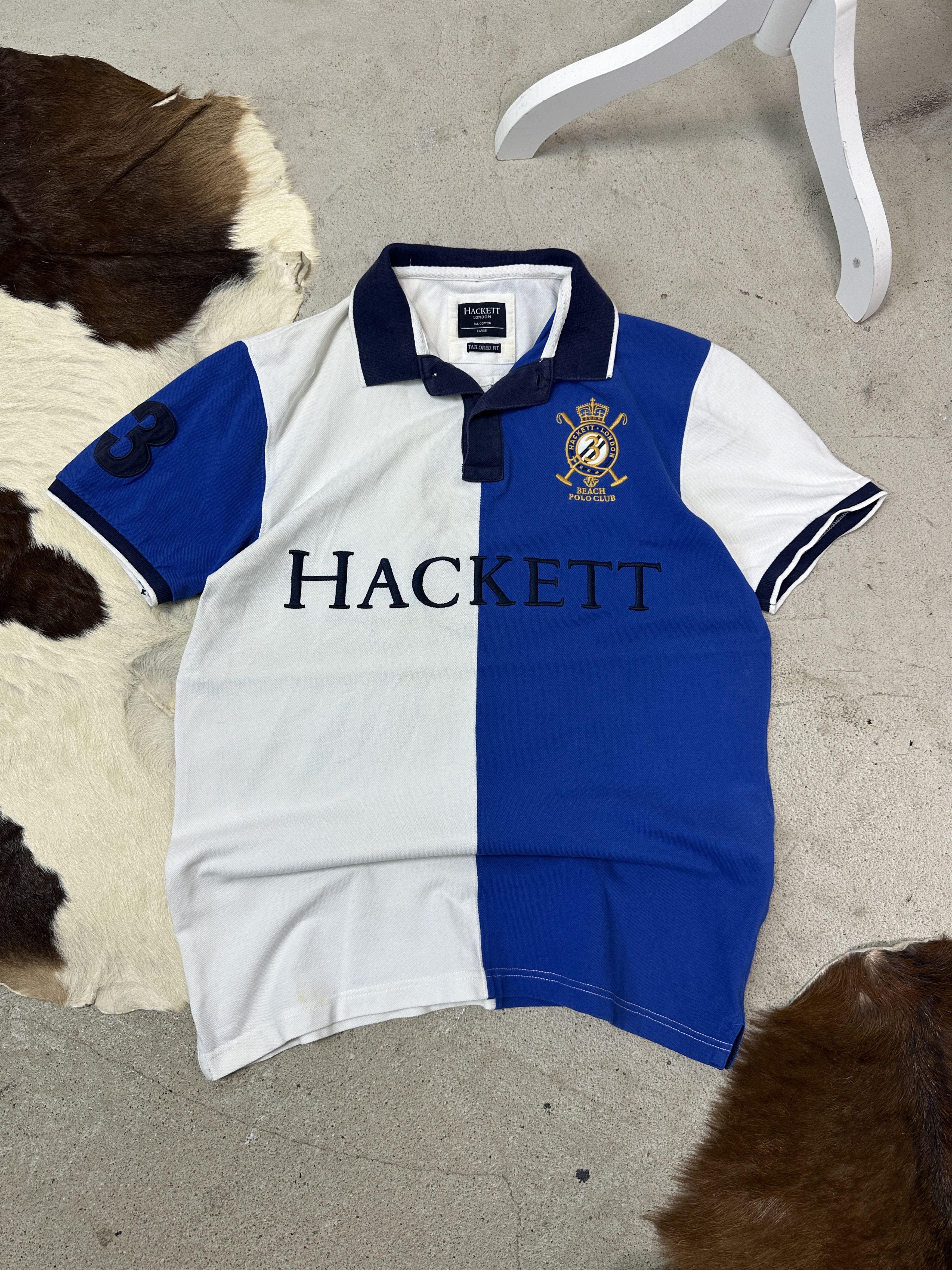 Hackett Vintage Sporty Streetwear Hackett Big Logo Polo T-shirt Y2K Size US L / EU 52-54 / 3 - 1 Thumbnail