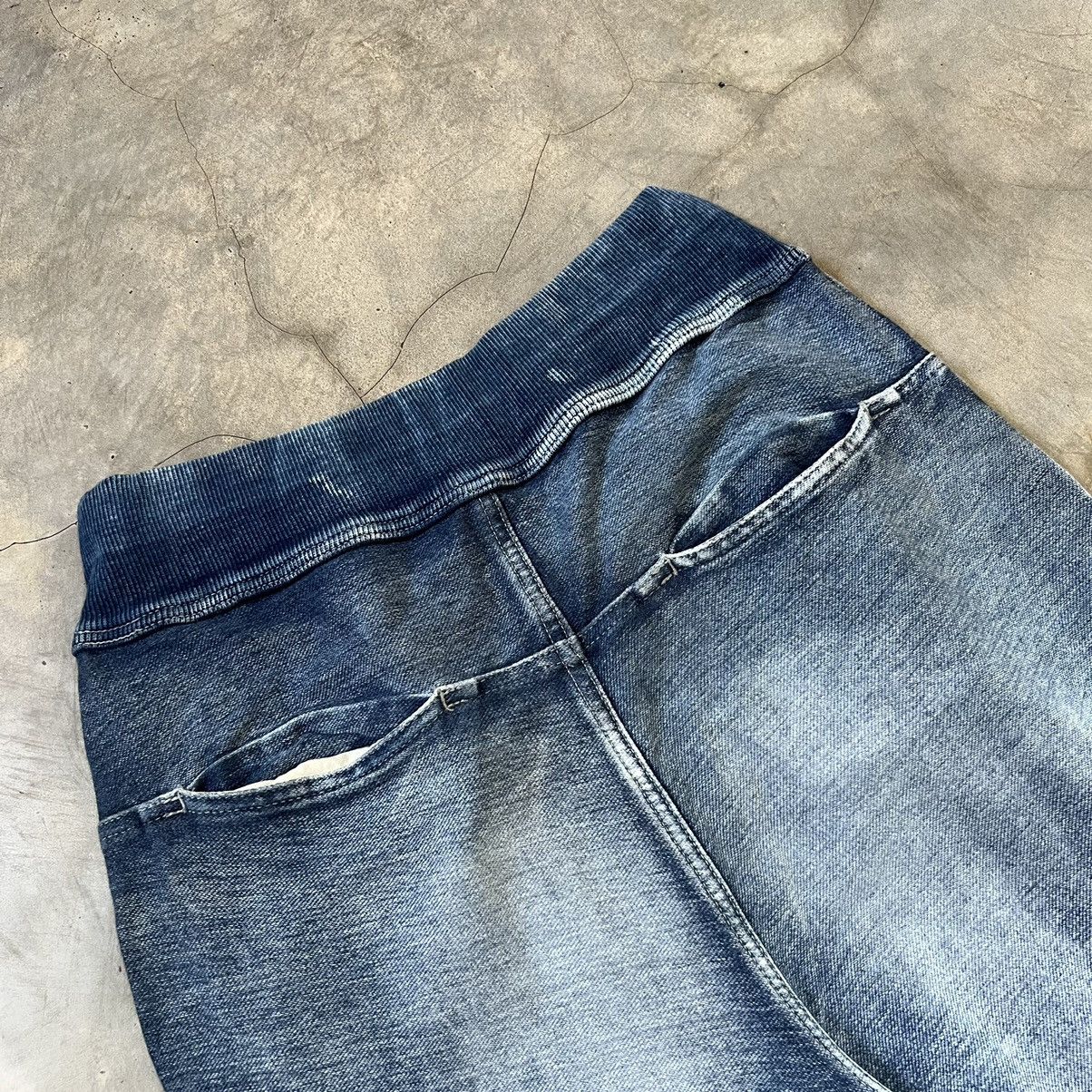 Japanese Brand Deep Blue Kapital Style Washed Denim Sweat Pants Size US 30 / EU 46 - 4 Thumbnail