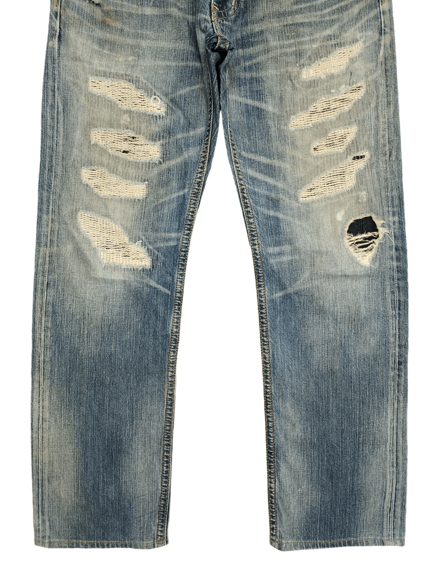 Kapital Vintage Edwin Xv Boro Distress Faded Denim Jean Size US 32 / EU 48 - 5 Thumbnail