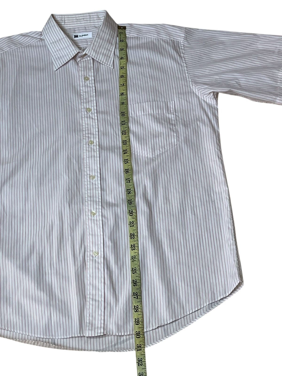 Homme Plisse Issey Miyake Vintage ISSEY MIYAKE im product pink stripe button ups shirt Size US L / EU 52-54 / 3 - 7 Thumbnail