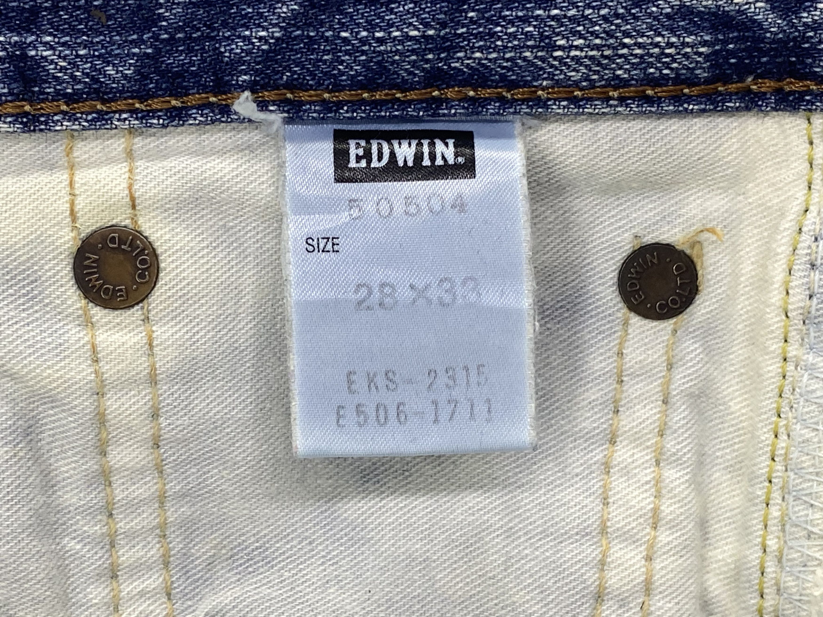 Edwin × Vintage Edwin Selvedge Denim Japanese Distressed Pants Japan Made Size US 30 / EU 46 - 10 Thumbnail