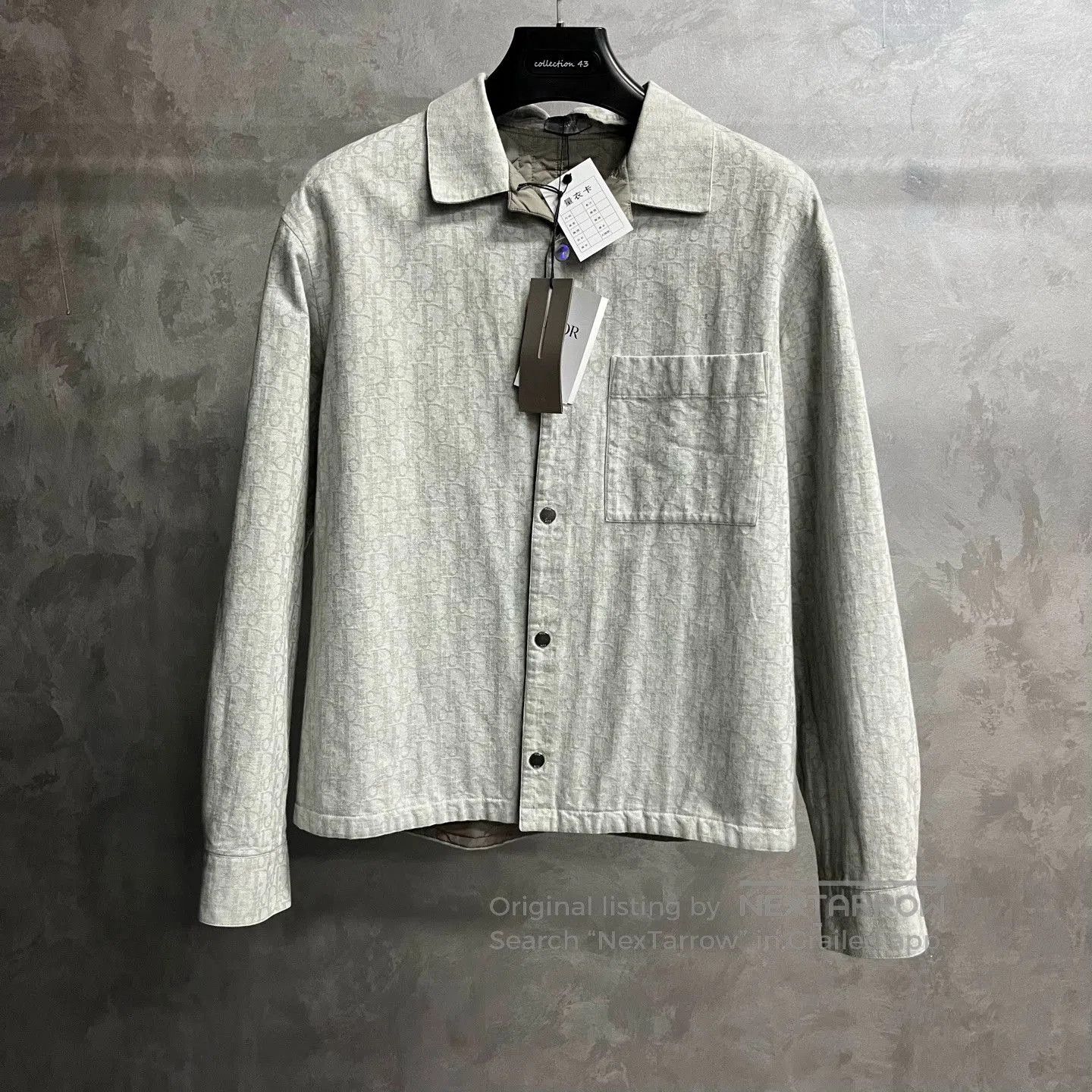 Dior dior gray printed long sleeve shirt. Size US L / EU 52-54 / 3 - 1 Thumbnail