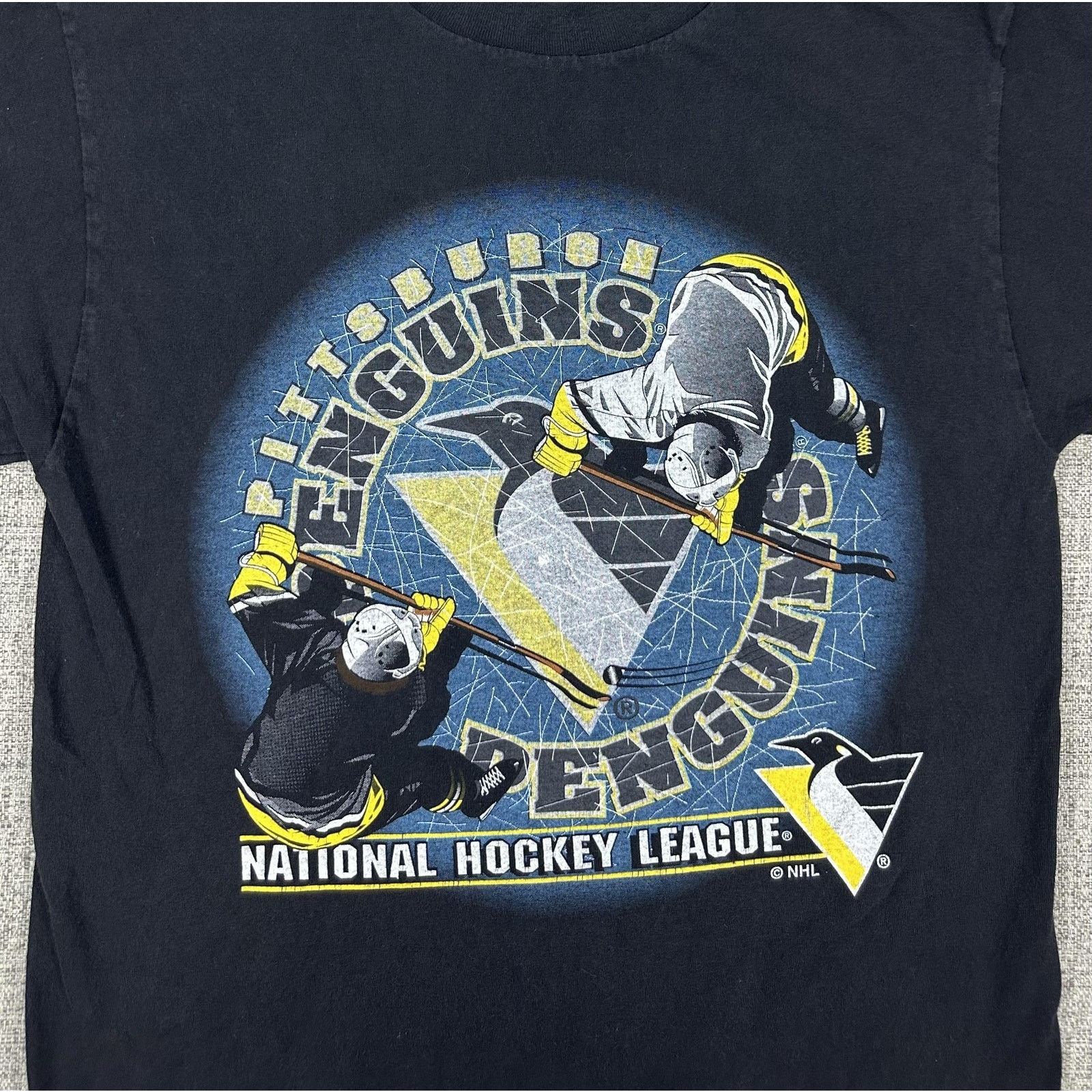 Logo 7 Pittsburgh Penguins Shirt Sz L Black NHL Hockey Logo 90s Tee Size US L / EU 52-54 / 3 - 2 Thumbnail
