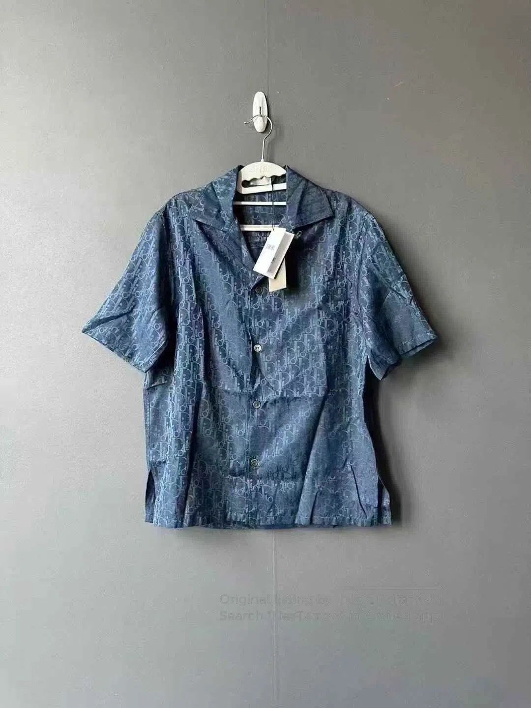 Dior Dior Blue All-Over Print Short Sleeve Shirt| Size US XXS / EU 40 - 4 Thumbnail