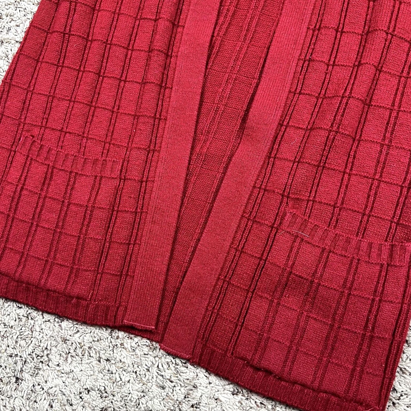 Sears VINTAGE 90s Sears Red 100% Orlon Acrylic Open-Front Sweater Vest Womens Medium Size M / US 6-8 / IT 42-44 - 5 Thumbnail