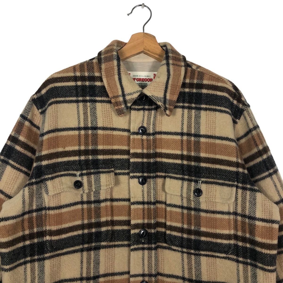 Japanese Brand 🔥90s Vintage Wool Work Jacket Mc Gregor Japan Tartan Design Size US M / EU 48-50 / 2 - 2 Thumbnail