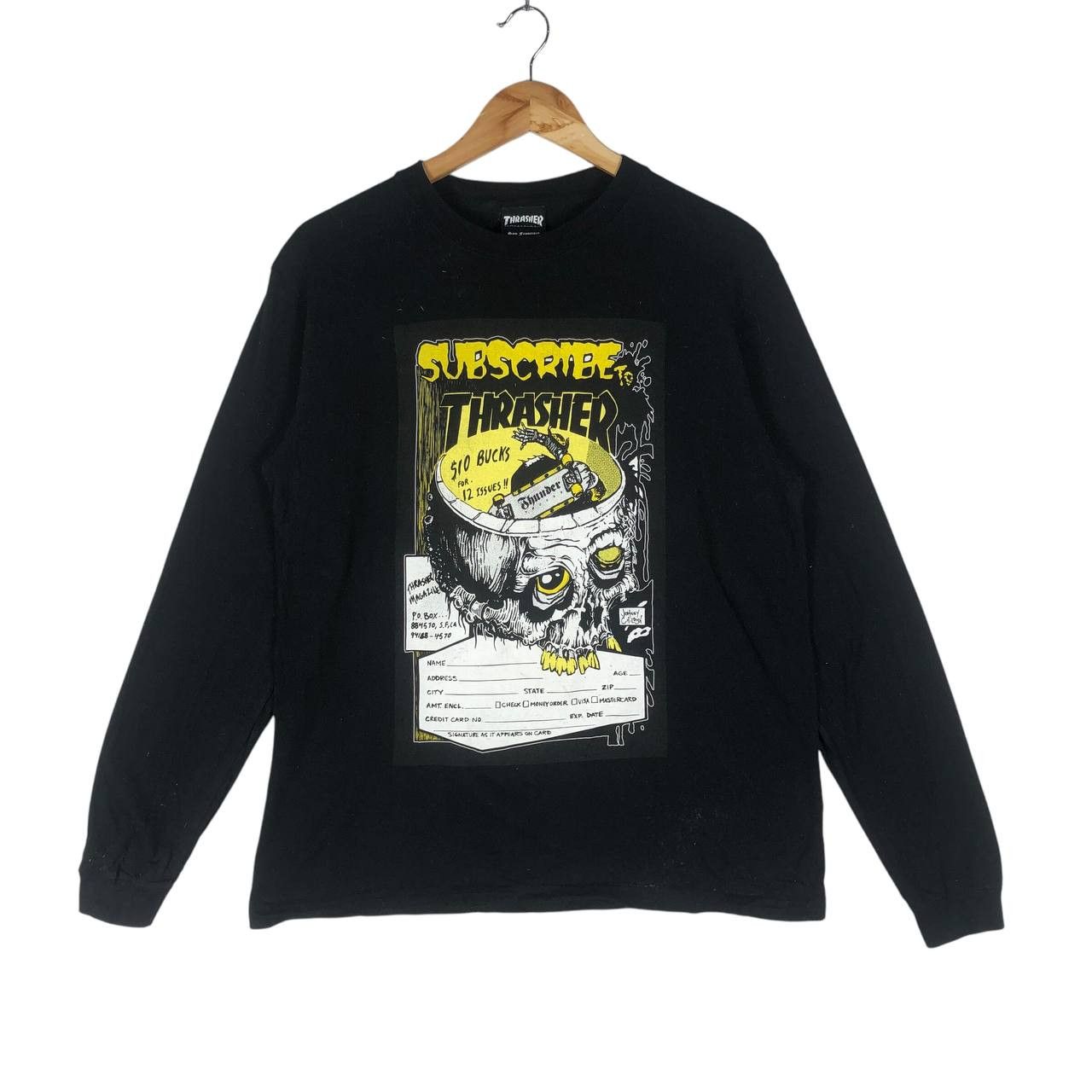 Vintage Thrasher Subscribe Thrasher Long Sleeve T-shirt