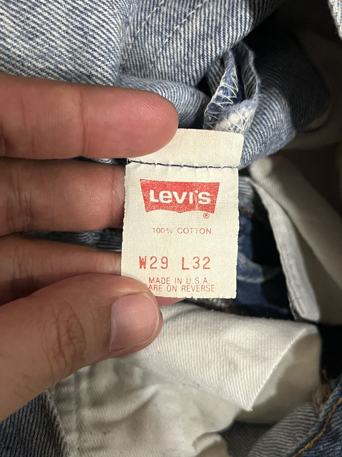 Levi's Vintage 80s Levi’s 501xx Made in Usa Blue Washed Jeans Size US 29 - 19 Thumbnail