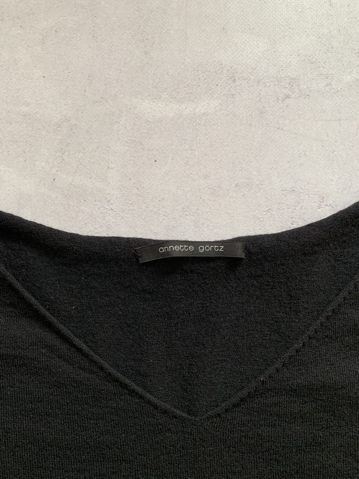 Designer Annette Görtz Avant Garde V Neck Relaxed Sweater Size M / US 6-8 / IT 42-44 - 5 Thumbnail