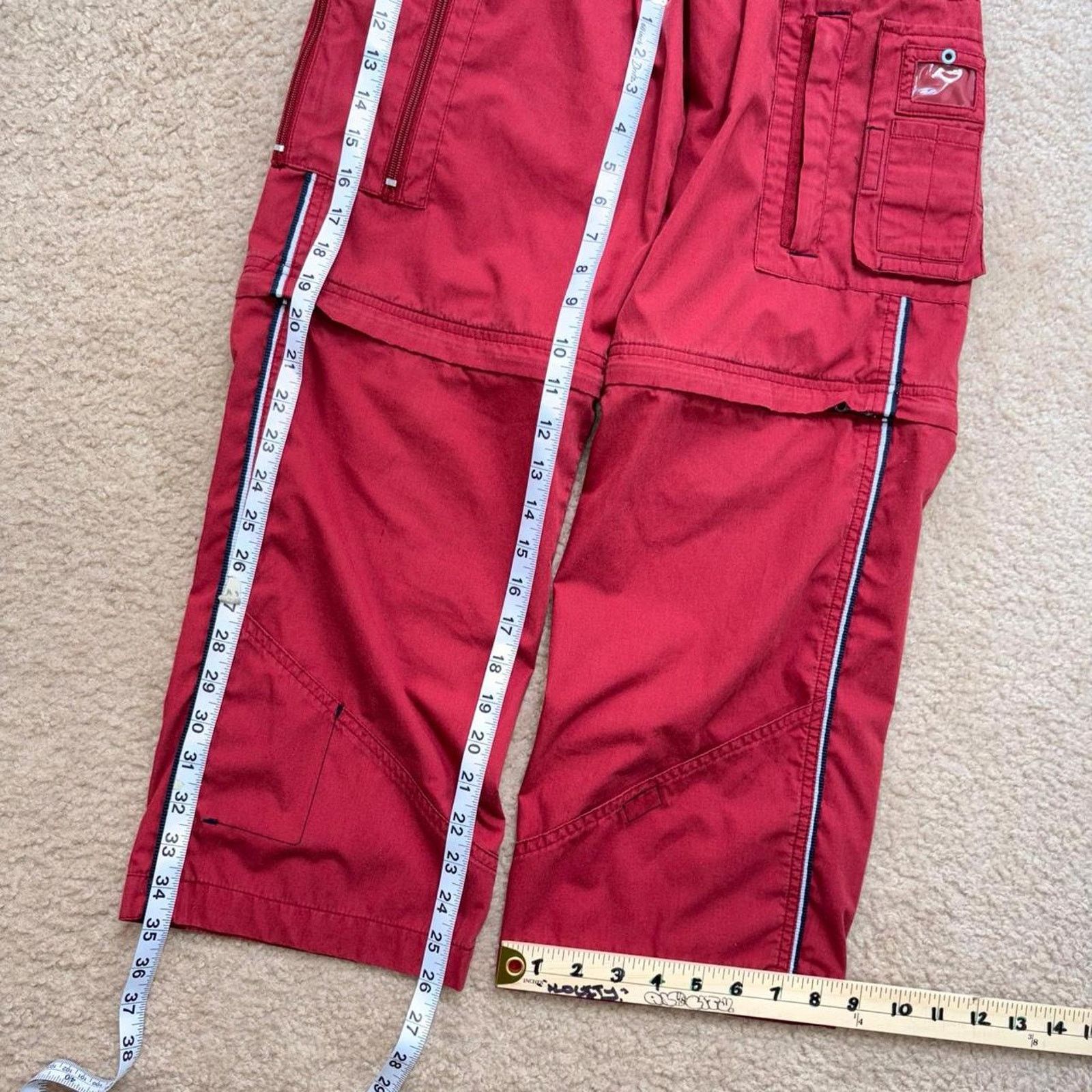Arizona Jean Co. Vintage 90’s Arizona Jeans Striped Cargo Paratrooper Pants Size 30" / US 8 / IT 44 - 4 Thumbnail