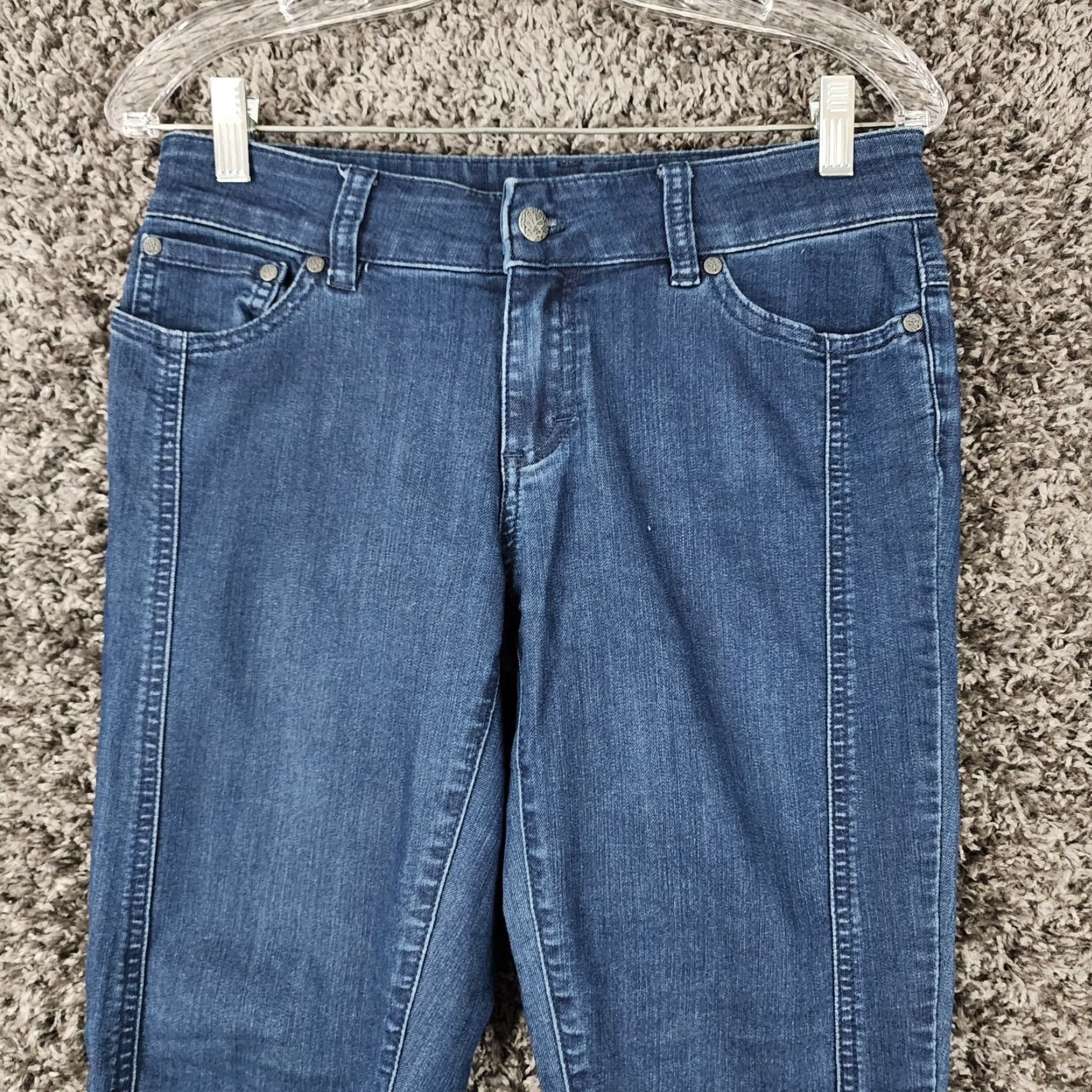 Prana Prana Jeans Women Size 4 Dark Wash Organic Cotton Curvy Ankle Blue Womens Size 27" / US 4 / IT 40 - 2 Thumbnail