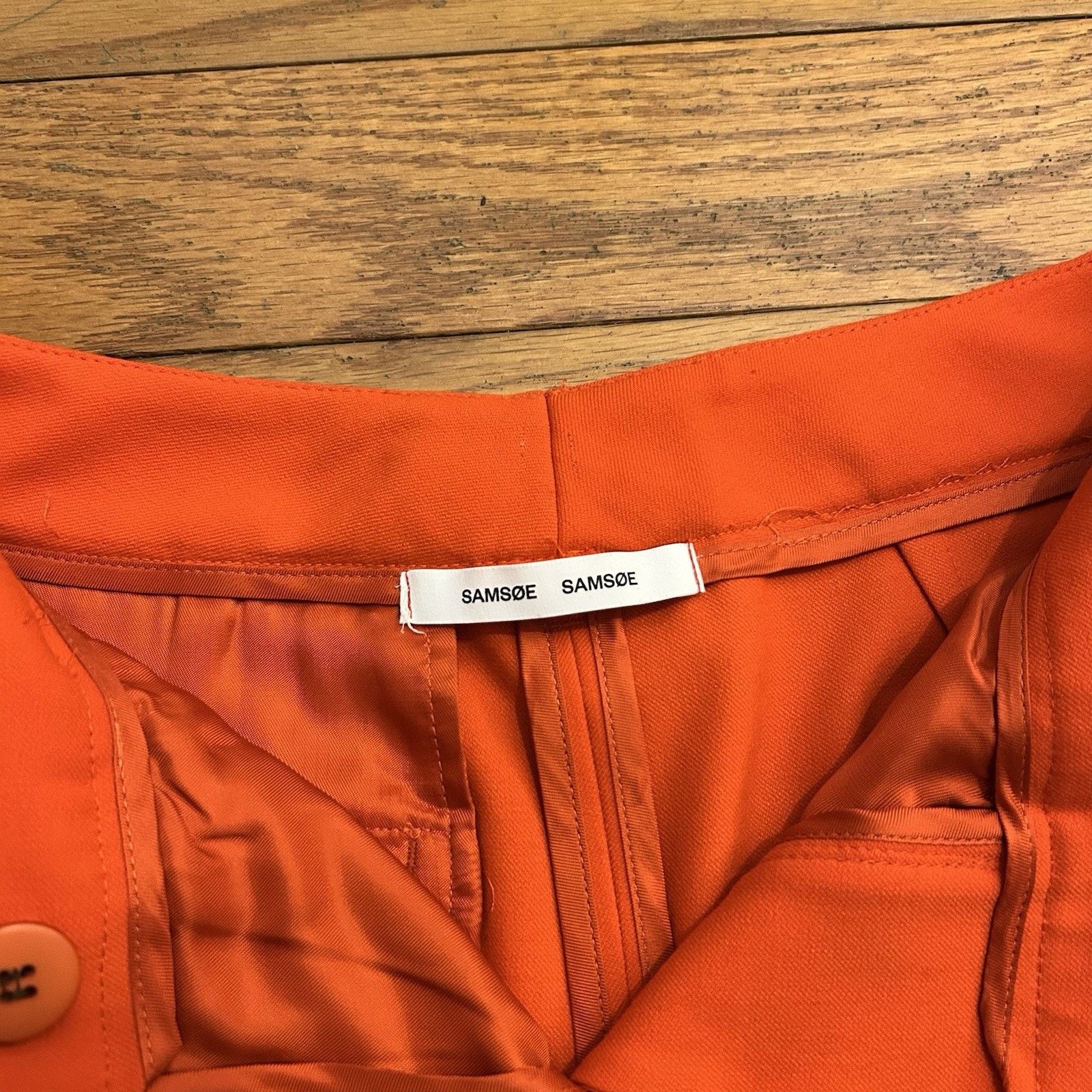Samsoe Samsoe Meme Trousers Orange Pleated Wide Leg Pants Medium Size 30" / US 8 / IT 44 - 3 Thumbnail