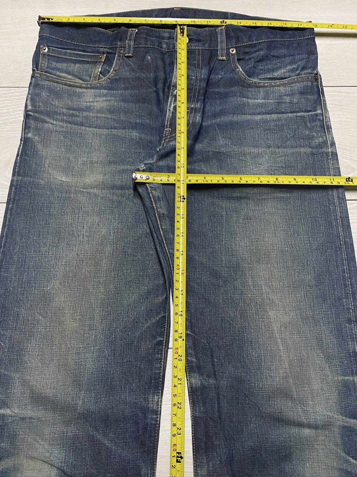 Japanese Brand Vintage Japan Brand Lideal Mud Wash Selvedge Slim Fit Jeans Size US 36 / EU 52 - 16 Thumbnail