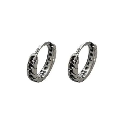 Japanese Brand 100%925 Silver vintage piercing earrings Size ONE SIZE - 5 Thumbnail