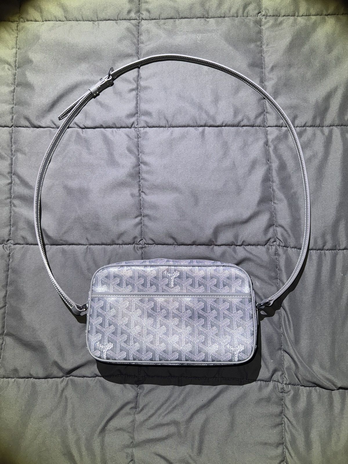 CAP-VERT PM BAG 22 IN WOODLAND GREEN GOYARDINE CANVAS