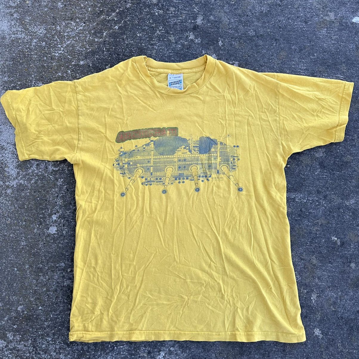 image of Archigram ‘Walking City’ T-Shirt in Yellow, Men's (Size Medium)