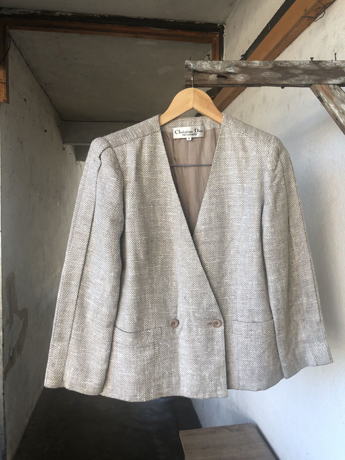 Christian Dior Monsieur Vintage Christian Dior Tweed Cupra Blazer Jacket Size M / US 6-8 / IT 42-44 - 3 Thumbnail