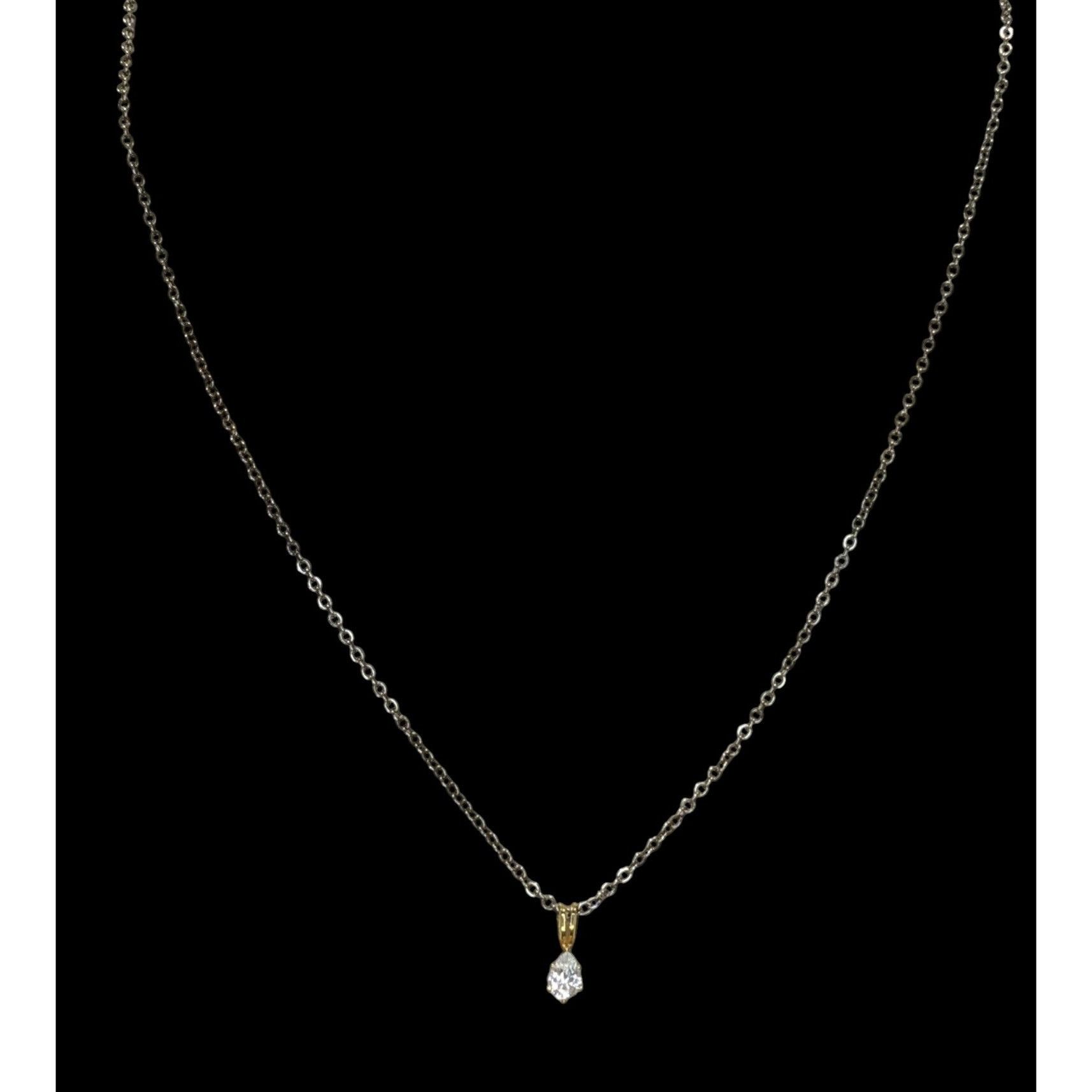 Other Cubic Zirconia Teardrop Pendant Necklace Size ONE SIZE - 4 Thumbnail