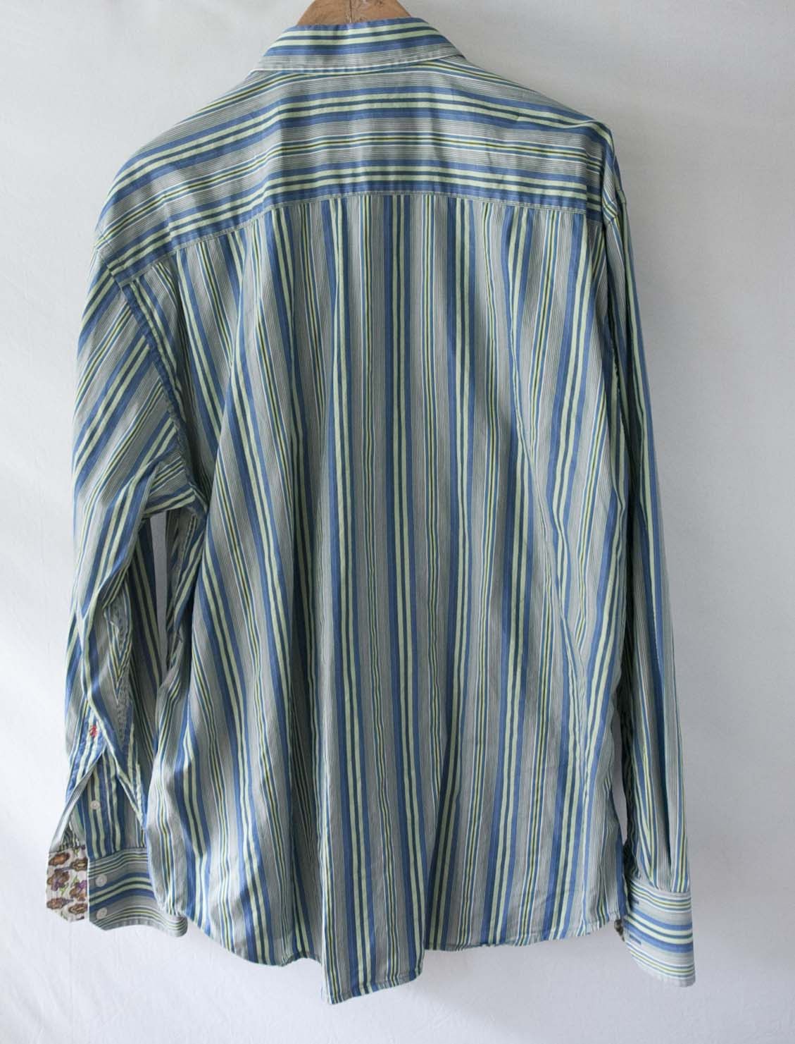 Robert Graham Robert Graham Shirt Stripe Blue / Green Size 2XL Size US XXL / EU 58 / 5 - 6 Thumbnail