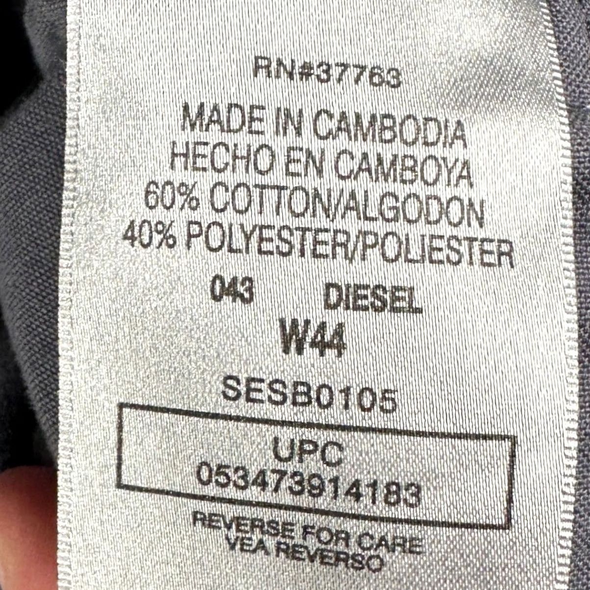 Diesel Diesel Cargo Shorts Mens 44 Grey Cargo Shorts Outdoor Utility Elastic Waist Flat Front Big & Tall Casual Mens Grey Size US 44 / EU 60 - 3 Thumbnail