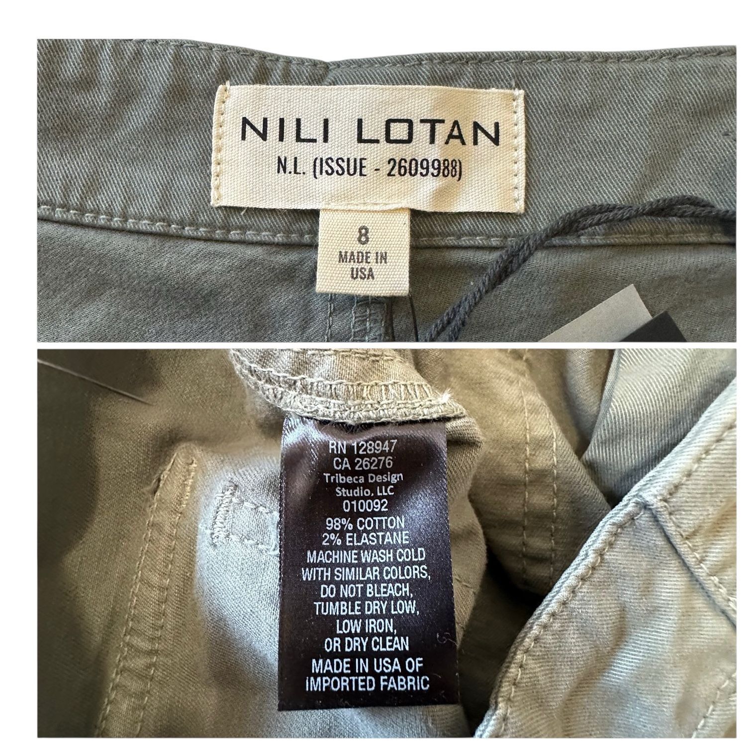 Nili Lotan Nili Lotan Jenna Pants in Admiral Green, Size 8, NWT Size 30" / US 8 / IT 44 - 5 Thumbnail